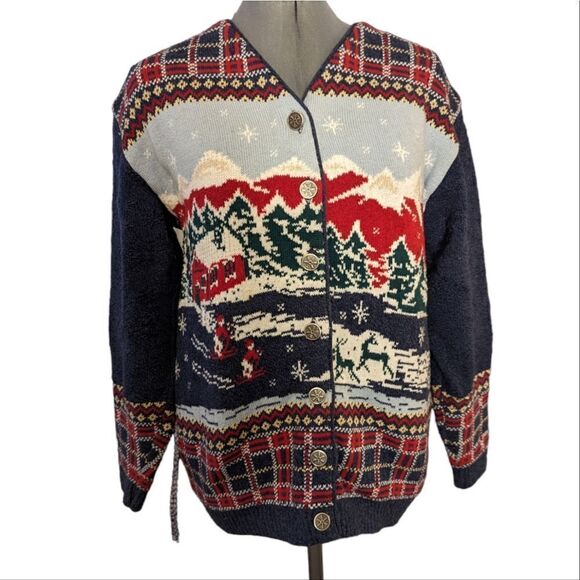 Northern‎ Treasures Holiday Winter knit cardigan sweater - Picture 7 of 7